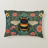 Elegant boho retro bumblebee spring florals accent kussen (Achterkant)