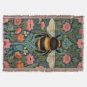 Elegant boho retro bumblebee spring florals deken (Voorkant)