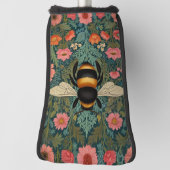 Elegant boho retro bumblebee spring florals golfheadcover (Draai 90)