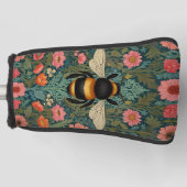 Elegant boho retro bumblebee spring florals golfheadcover (Voorkant)