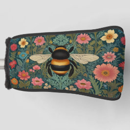 Elegant boho retro bumblebee spring florals  golfheadcover