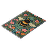 Elegant boho retro bumblebee spring florals  notitieboek (Linkerzijde)