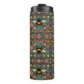 Elegant boho retro bumblebee spring florals thermosbeker (Voorkant)