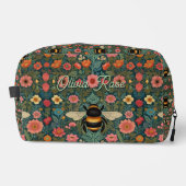 Elegant boho retro bumblebee spring florals  toilettasje (Voorkant)