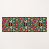 Elegant boho retro bumblebee spring florals yogamat (Voorkant (horizontaal))