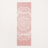 Elegant Boho Roos Gold Mandala Yogamat (Voorkant)
