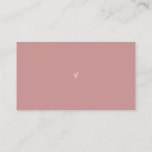 Elegant Boho Roze Luier Tombola Ticket (Achterkant)