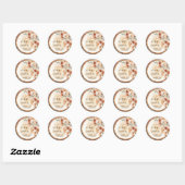 Elegant Boho Rustic Wedding Stickers Thank You (Vel)