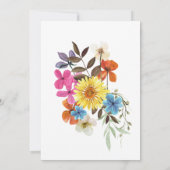 Elegant Boho Rustic Wildflower Summer Wedding Kaart (Achterkant)