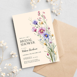 Elegant Boho Rustic Wildflower Vrijgezellenfeest Kaart