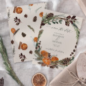 Elegant Boho Rustiek Citrus Sinaasappel Save the D Kaart