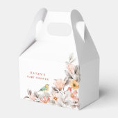Elegant Boho rustiek Wildflower Baby shower Bedankdoosjes (Achterkant)