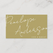 Elegant Boho Sage Groen Chique Minimalistisch Mode Visitekaartje (Voorkant)