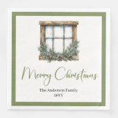 Elegant Boho Scandinavian Christmas Napkins Servet (Voorkant)