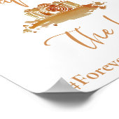 Elegant Boho sinaasappel | Twitter-hashtag Poster (Hoek)