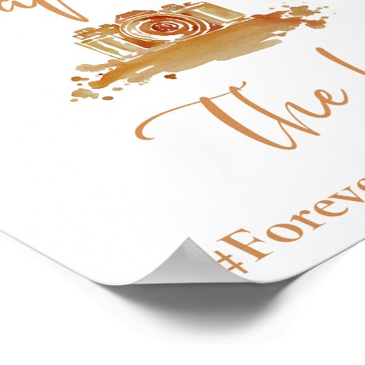 Elegant Boho sinaasappel | Twitter-hashtag Poster (Hoek)