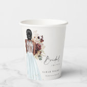 Elegant Boho Sky Blue Wedding Gown Vrijgezellenfee Papieren Bekers (Achterkant)