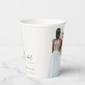 Elegant Boho Sky Blue Wedding Gown Vrijgezellenfee Papieren Bekers (Rechts)