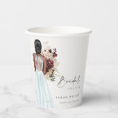 Elegant Boho Sky Blue Wedding Gown Vrijgezellenfee Papieren Bekers (Voorkant)