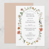 Elegant Boho Spring Wildflower Arch Vrijgezellenfe Kaart (Voorkant / Achterkant)