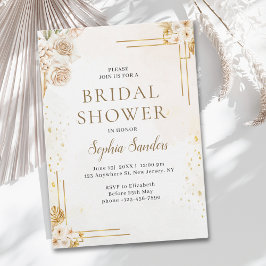 Elegant Boho Style with Beige & Yellow Flowers Kaart