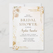 Elegant Boho Style with Beige & Yellow Flowers Kaart (Voorkant)