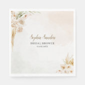 Elegant Boho Style with Beige & Yellow Flowers Servet (Voorkant)