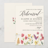 Elegant Boho Summer Wildflower repesal Dinner Kaart (Voorkant / Achterkant)