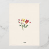 Elegant Boho Summer Wildflower Save the Date Folie Uitnodiging (Achterkant)