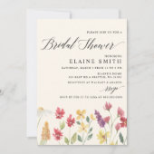 Elegant Boho Summer Wildflower Vrijgezellenfeest Kaart (Voorkant)