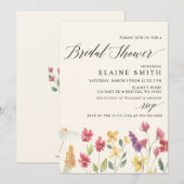 Elegant Boho Summer Wildflower Vrijgezellenfeest Kaart (Voorkant / Achterkant)