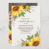 Elegant Boho Sunflower Rustic Summer Vrijgezellenf Kaart (Voorkant / Achterkant)