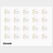 Elegant Boho Sunflowers Wedding Stickers (Vel)
