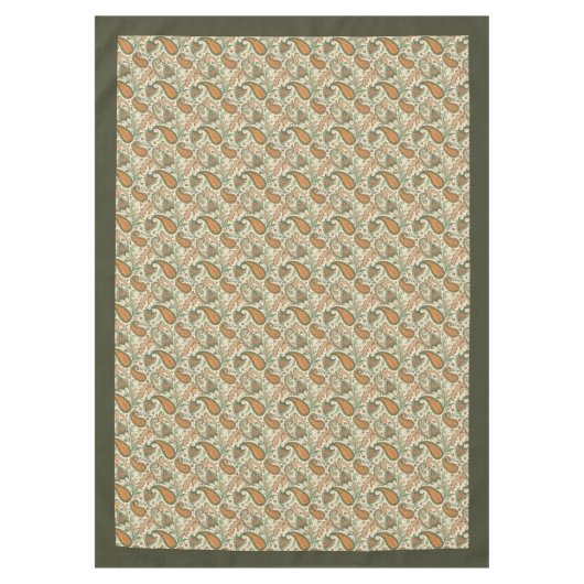 Elegant Boho tafelkleed met Paisley Swirl Design (Voorkant)