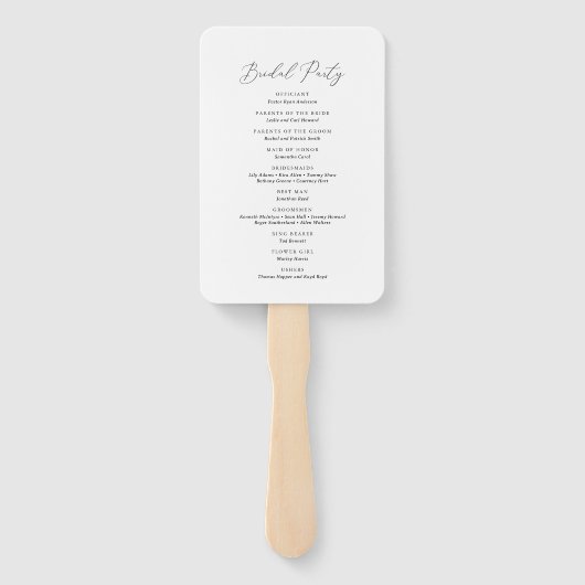 Elegant Boho Terracotta Floral Wedding Programma Handwaaier (Achterkant)