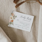 Elegant Boho Terracotta Floral Wedding RSVP Kaartje