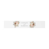 Elegant Boho Terracotta Floral Wedding Uitnodigingen Wikkel (Vlak)