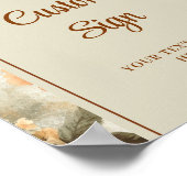 Elegant Boho Terracotta Ivory Sage Floral Custom Poster (Hoek)