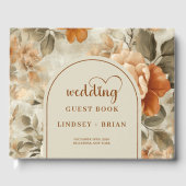 Elegant Boho Terracotta Ivory Sage Floral Wedding  Gastenboek (Voorkant)