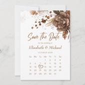 Elegant Boho Terracotta Save The Date Bruiloft Kaart (Voorkant)