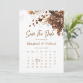 Elegant Boho Terracotta Save The Date Bruiloft Kaart (Staand voorkant)