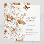 Elegant Boho Terracotta Wildflower Vrijgezellenfee Kaart (Voorkant / Achterkant)