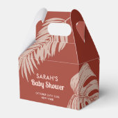 Elegant Boho Tropical Leaves Baby shower Bedankdoosjes (Achterkant)