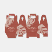 Elegant Boho Tropical Leaves Baby shower Bedankdoosjes (Uitgevouwen)