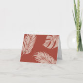 Elegant Boho Tropical Leaves Baby shower Bedankkaart (Achterkant)