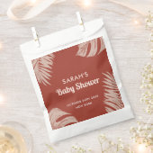 Elegant Boho Tropical Leaves Baby shower Bedankzakje (Geknipt)