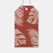 Elegant Boho Tropical Leaves Baby shower Cadeaulabel (Achterkant)