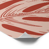 Elegant Boho Tropical Leaves Baby shower Welkom Poster (Hoek)