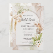 Elegant Boho Tropical Pampas Grass Bridal Shower Kaart (Voorkant / Achterkant)
