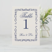 Elegant Boho Trouwtafel Nummer | Oude Rijken Kaart (Staand voorkant)